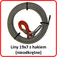 Liny 19x7 z hakiem