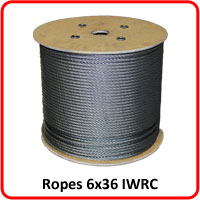 6x36 IWRC Ropes
