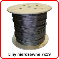 Liny nierdzewne 7x19
