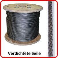 Verdichtetes Stahlseile