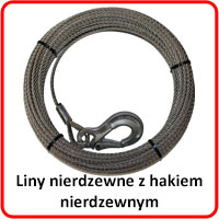 Liny nierdzewne z hakiem nierdzewnym