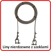 Liny nierdzewne z szeklami